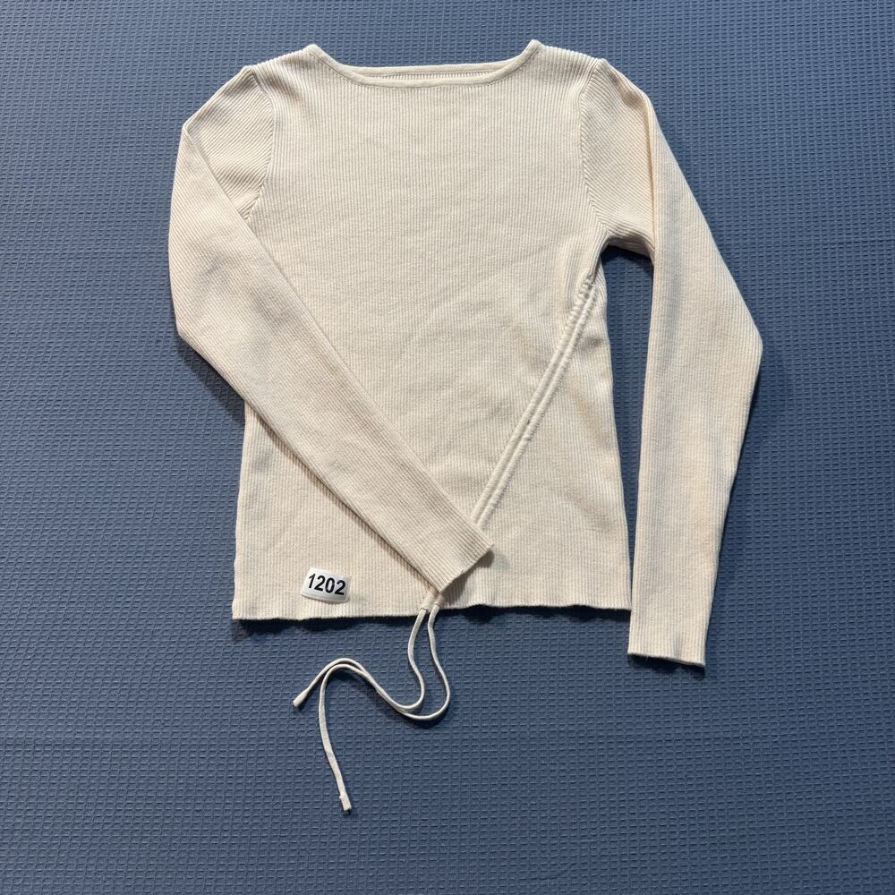 Men Cream Long Sleeve Tee Sz‎ M Pre Owned Excellent